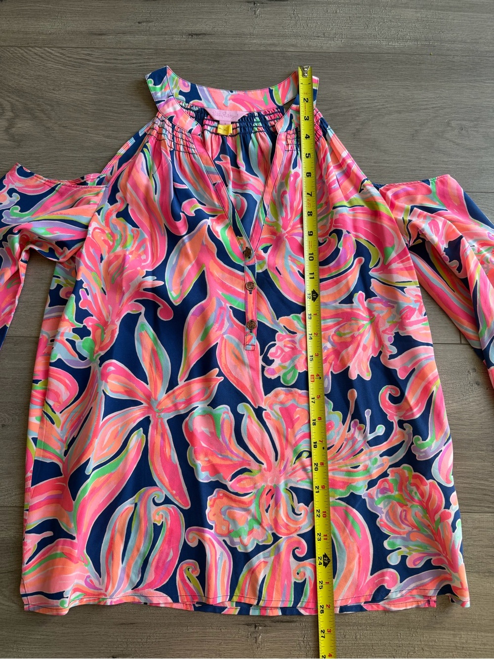 Lilly Pulitzer Sunny Shoulder Elsa Top - size small - Banana Flambé - Picture 2 of 4